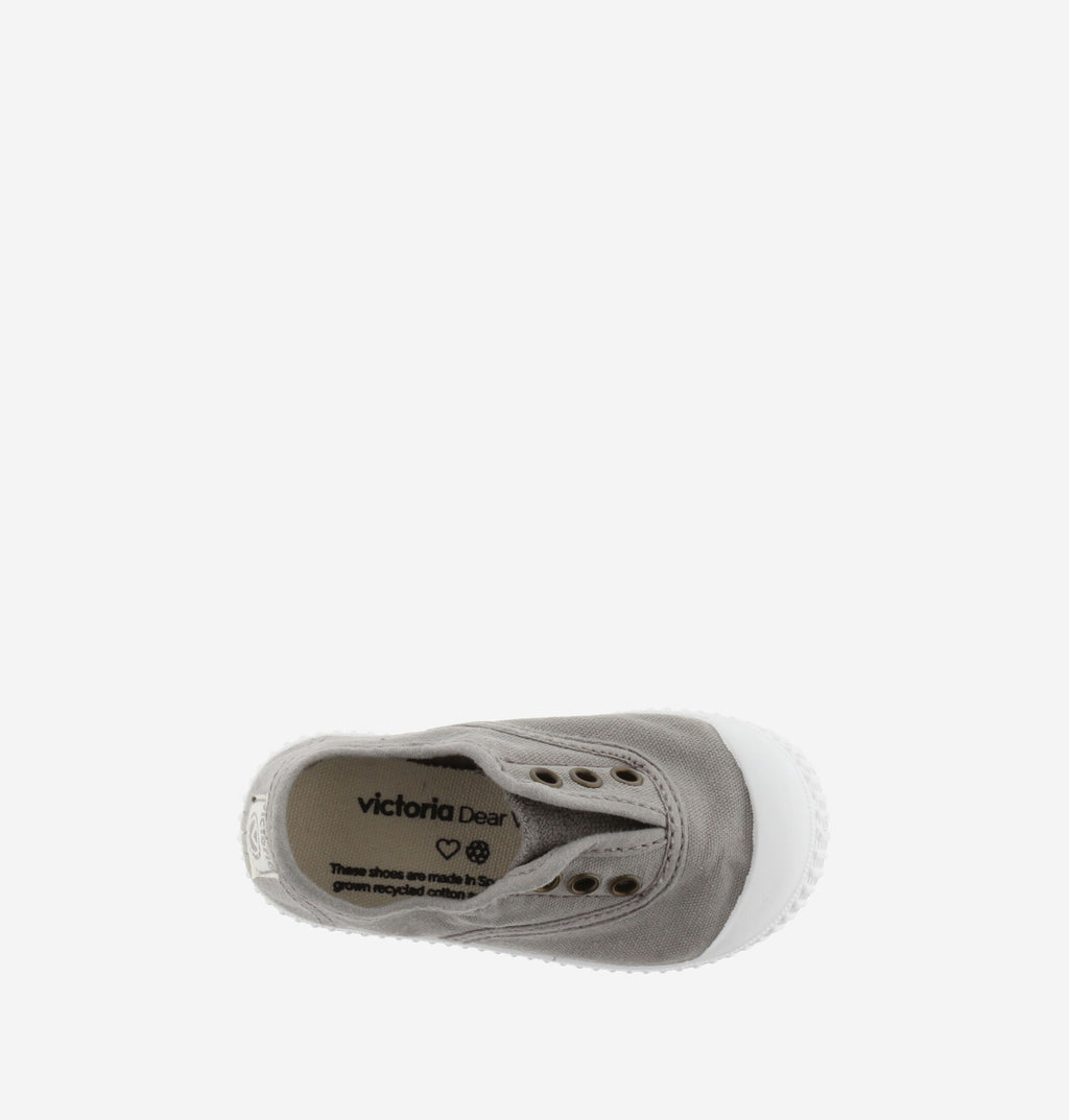 Zapatilla Victoria Lona Elástica Gris