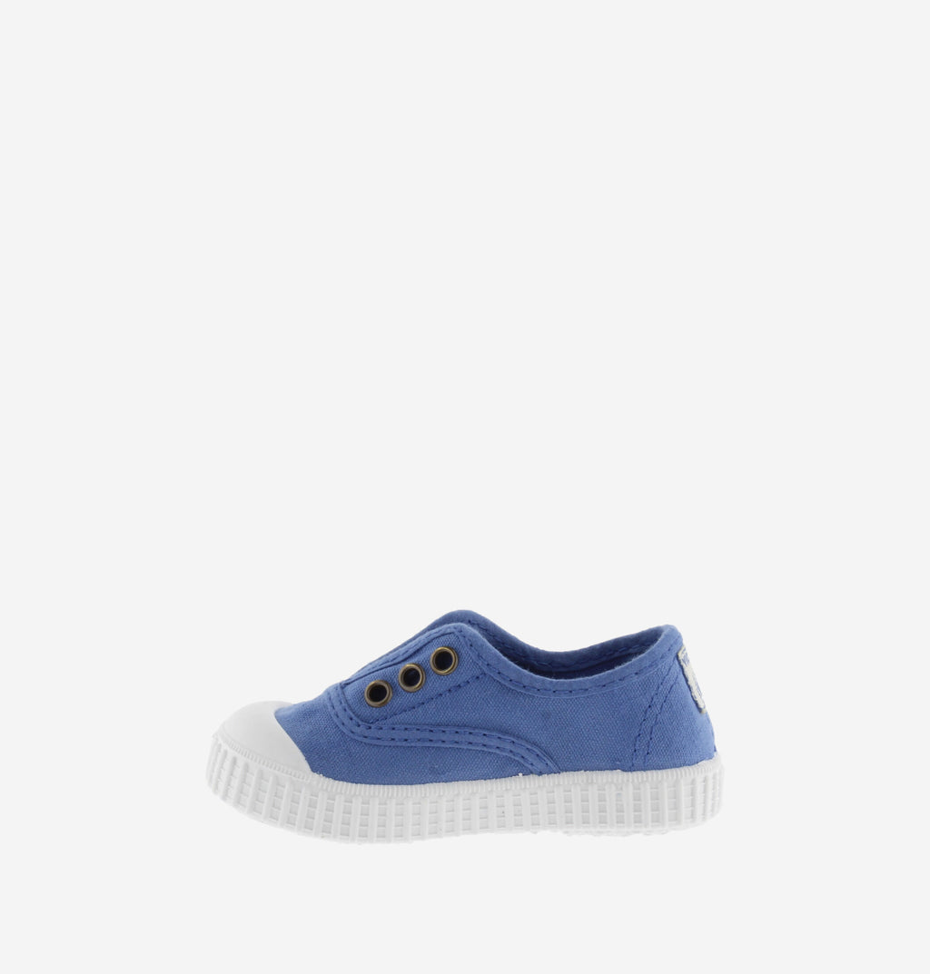 Zapatilla Victoria Lona Elástica Azul Añil