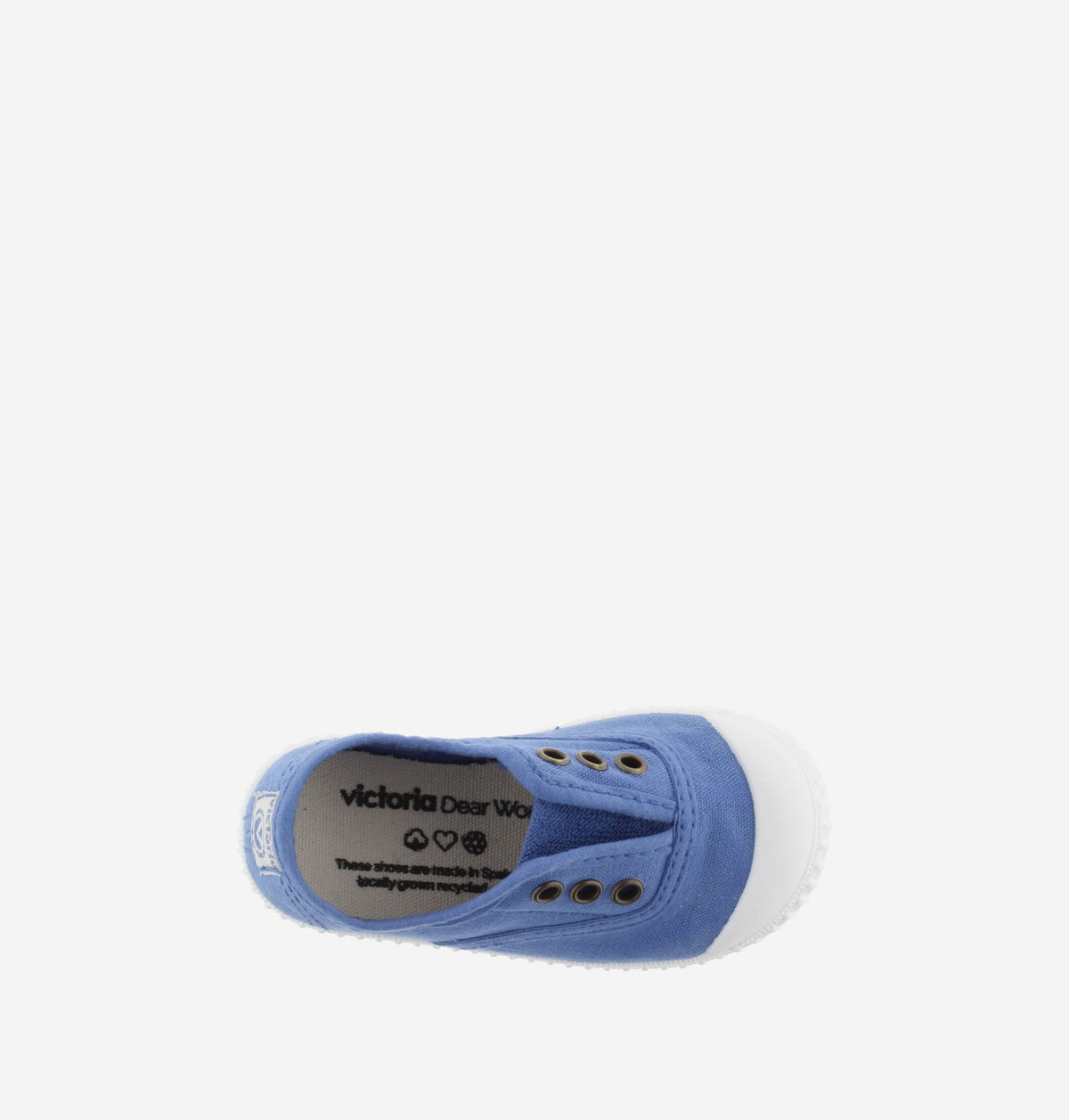 Zapatilla Victoria Lona Elástica Azul Añil