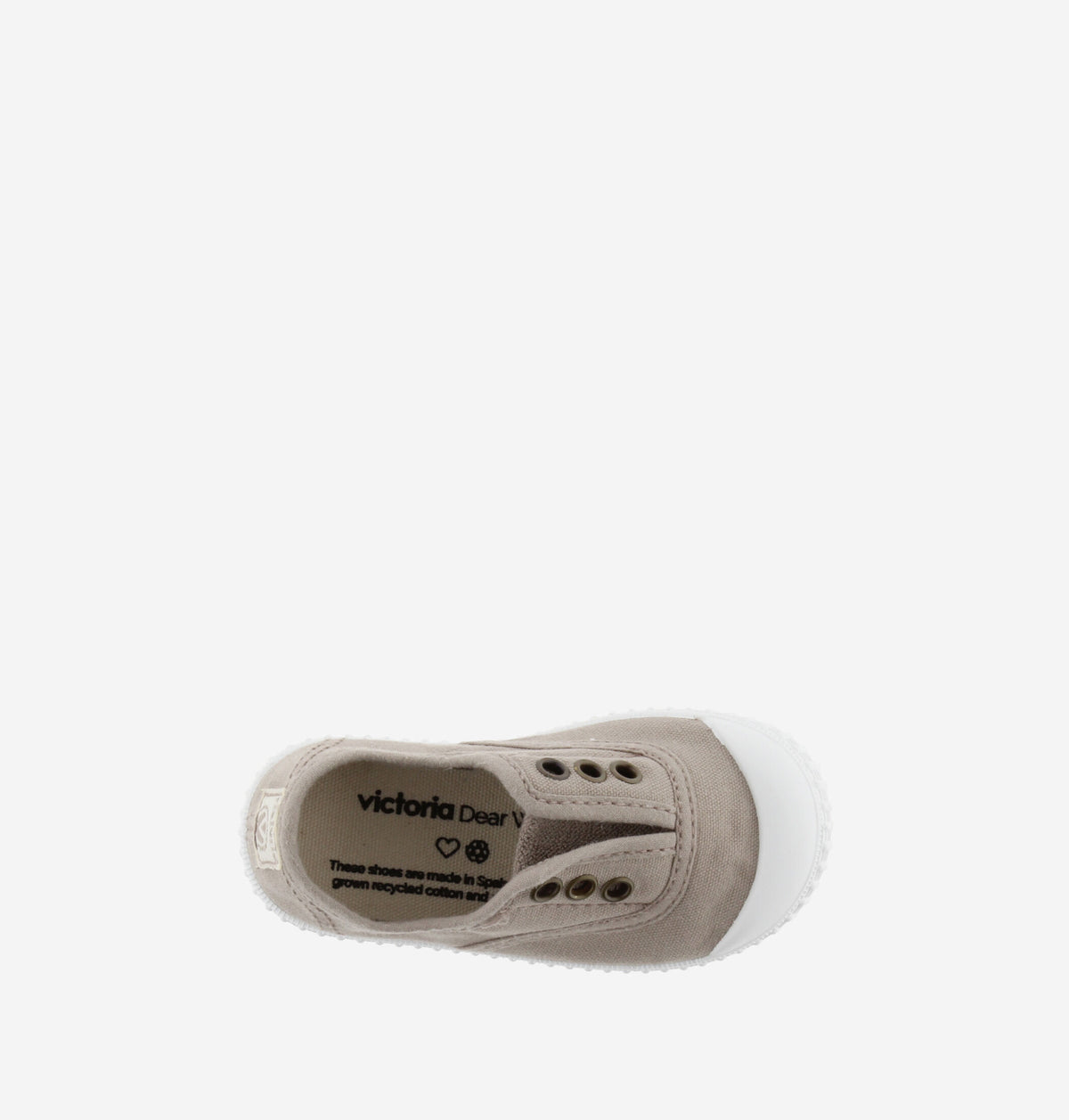 Zapatilla Victoria Lona Elástica Beige