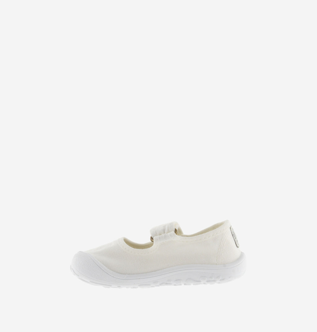 Zapatilla Victoria Barefoot Lona Blanca