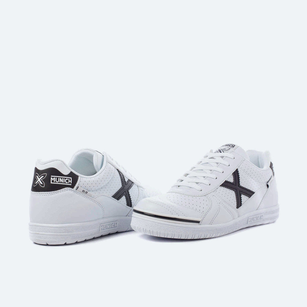 Zapatillas fútbol sala  MUNICH G3 PROFIT 07 Blanco y Negro
