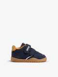 Zapatilla casual azul marino mostaza barefoot