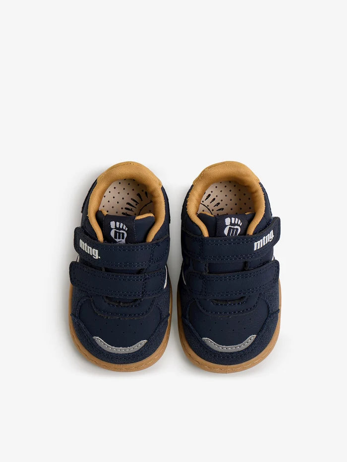Zapatilla casual azul marino mostaza barefoot