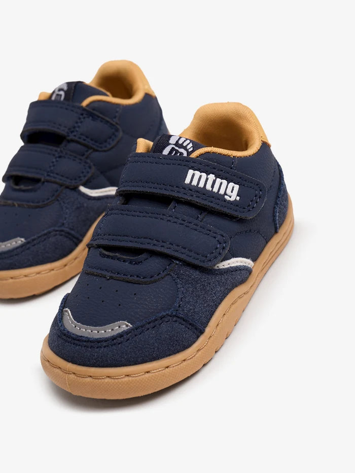 Zapatilla casual azul marino mostaza barefoot