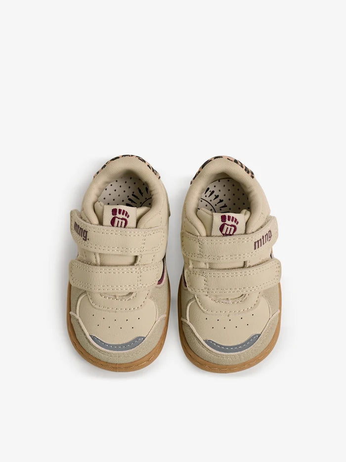 Zapatilla casual Mustang Crema Leopardo Barefoot Beige