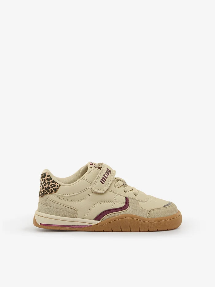 Zapatilla casual Mustang Crema Leopardo Barefoot Beige