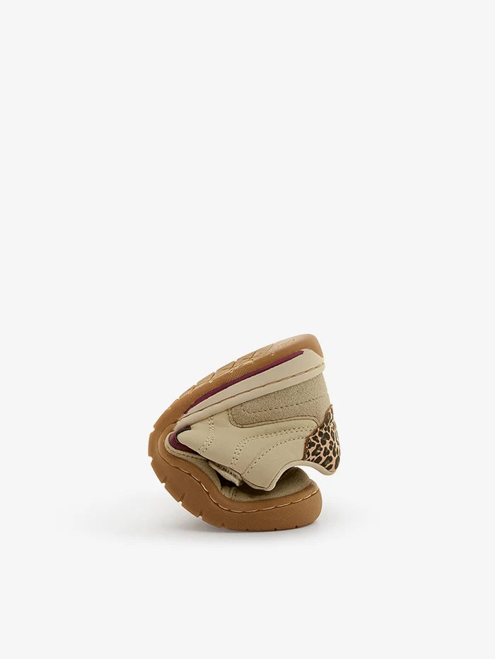 Zapatilla casual Mustang Crema Leopardo Barefoot Beige