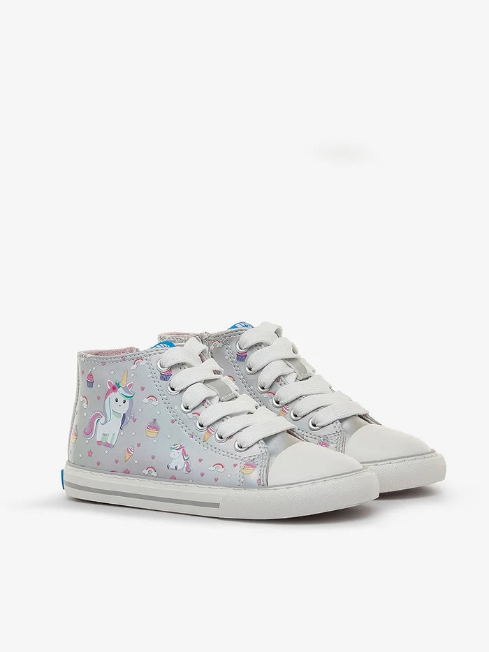 Bota kalispera plata unicornio luces