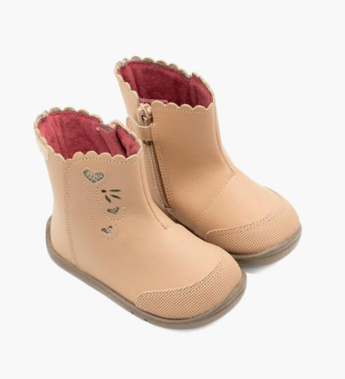 Bota Barefoot Titanitos Camel Corazones