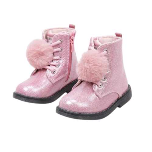 Bota Conguitos Rosa Charol Purpurina
