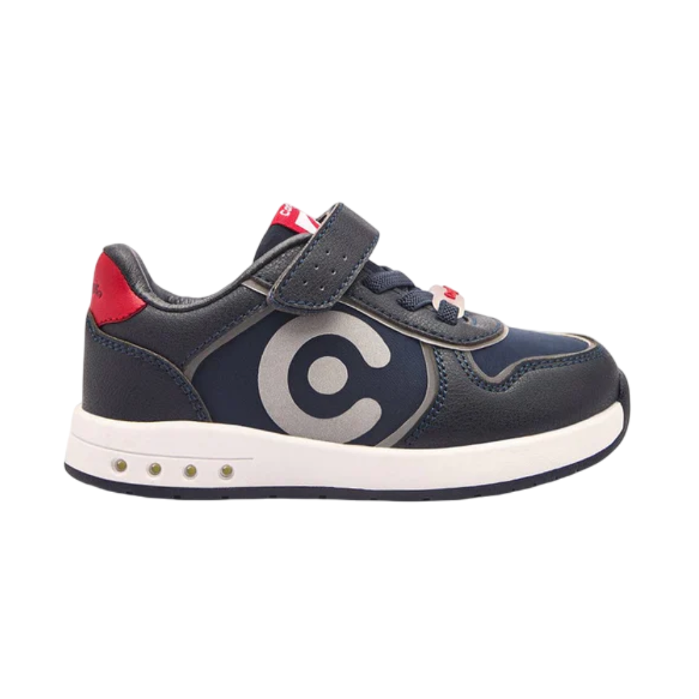 Zapatilla con luces Talón Rojo Azul