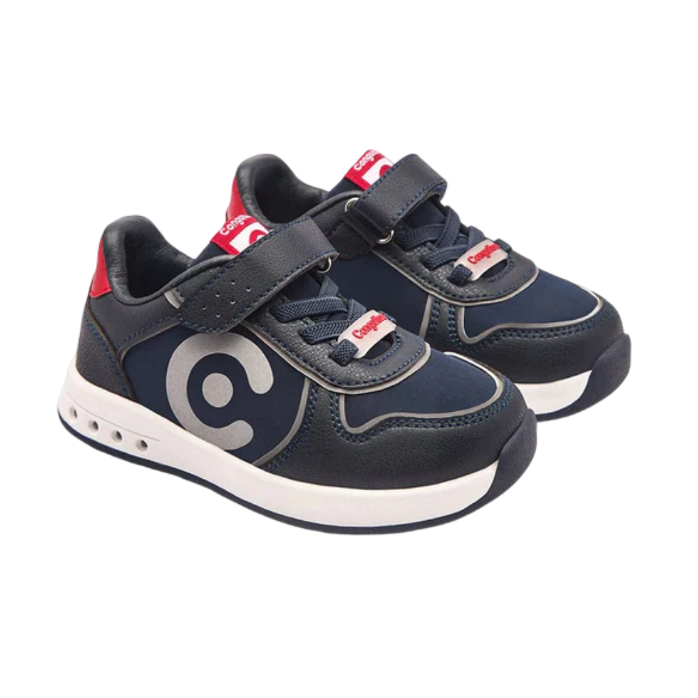 Zapatilla con luces Talón Rojo Azul