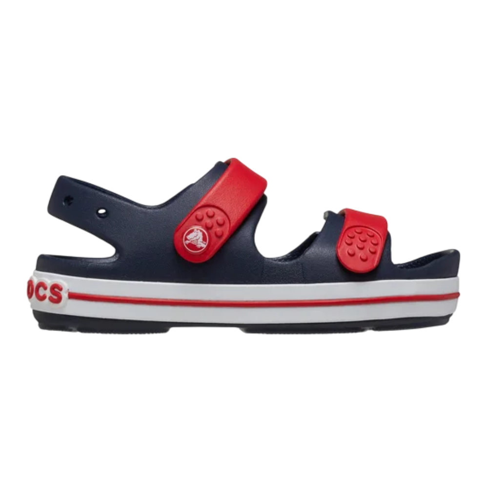 Sandalia Crocs Dos Velcros Azul Rojo
