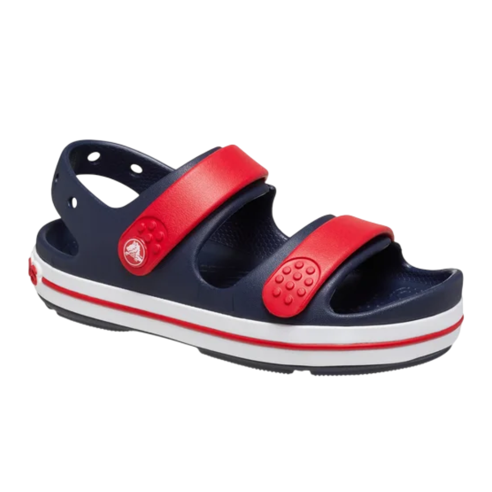 Sandalia Crocs Dos Velcros Azul Rojo