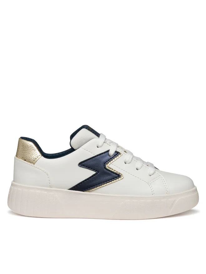 Zapatilla deportiva Rayo Talón Dorado Blanco Azul