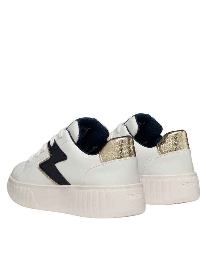 Zapatilla deportiva Rayo Talón Dorado Blanco Azul