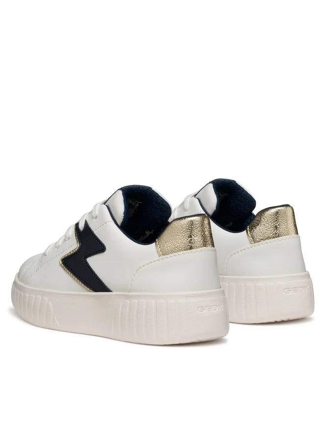 Zapatilla deportiva Rayo Talón Dorado Blanco Azul