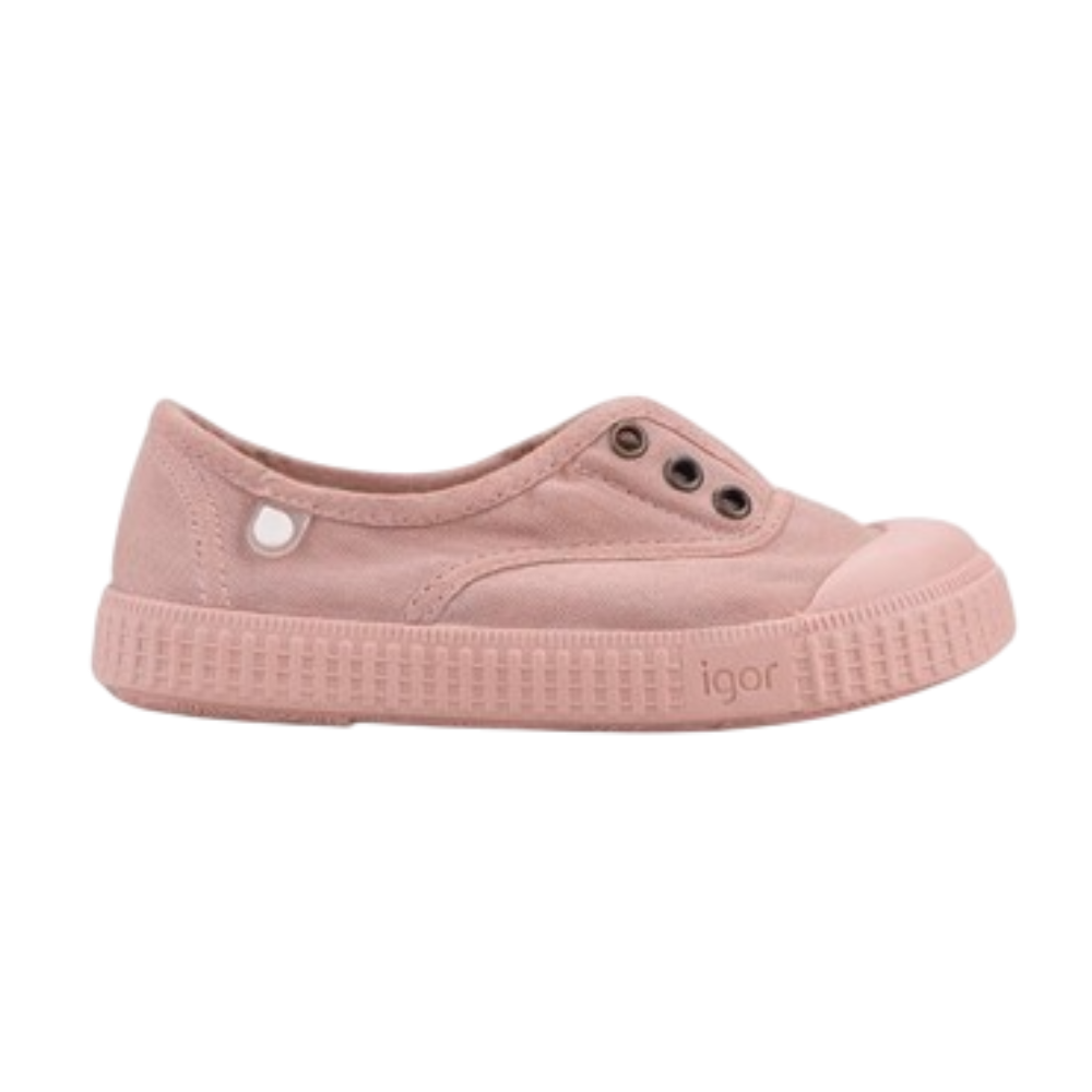 Zapatilla de lona Elástico sin Cordón Rosa