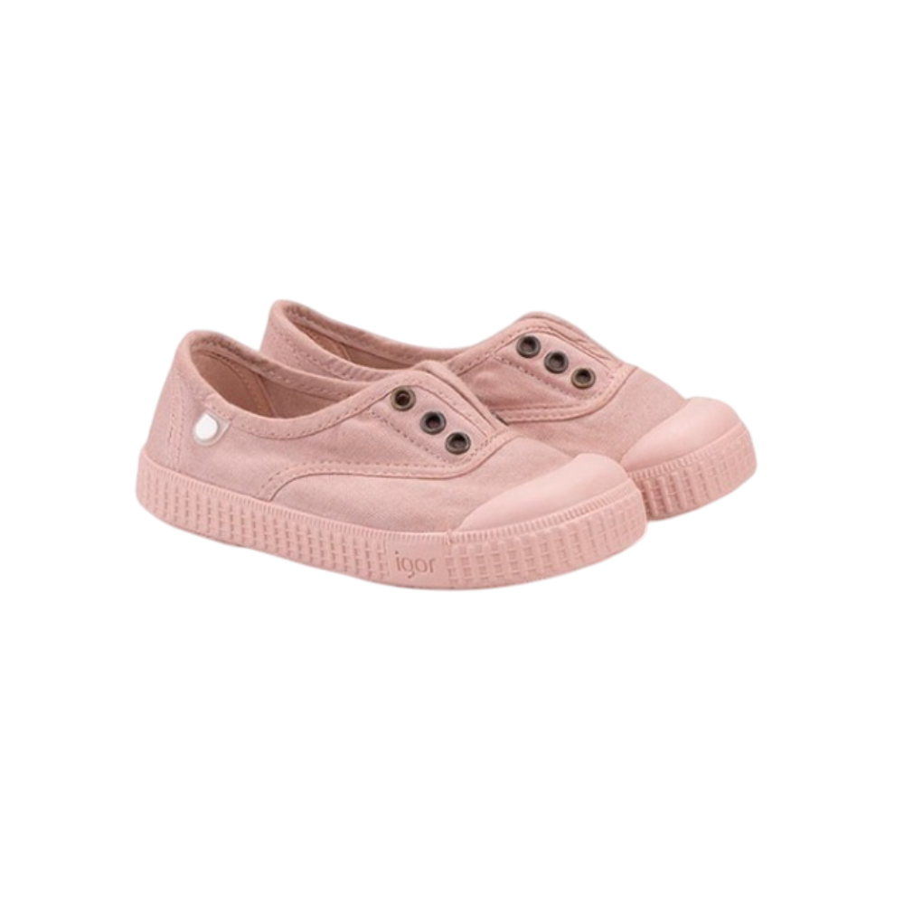 Zapatilla de lona Elástico sin Cordón Rosa