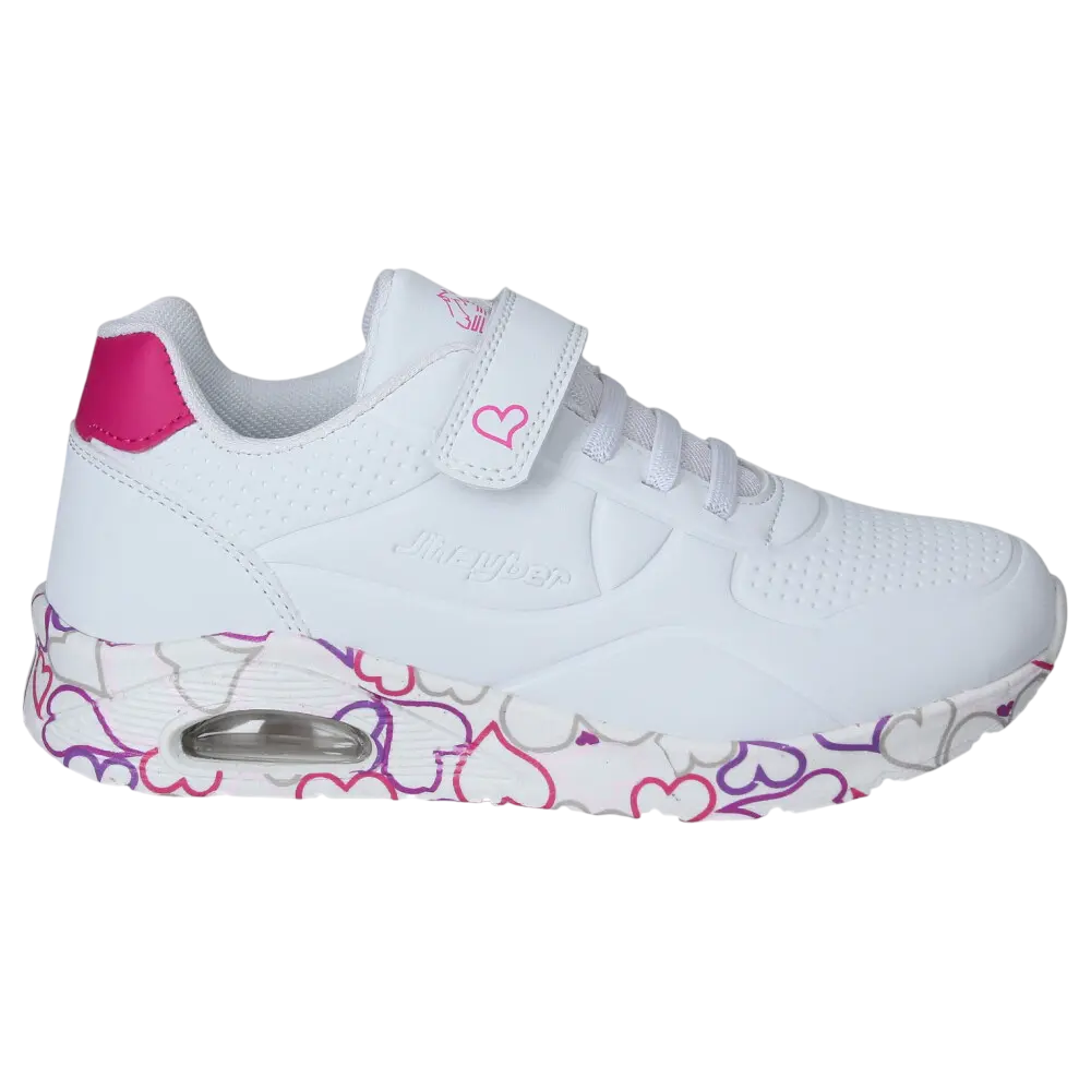 Zapatilla Casual Jhayber Blanco y Rosa Corazones