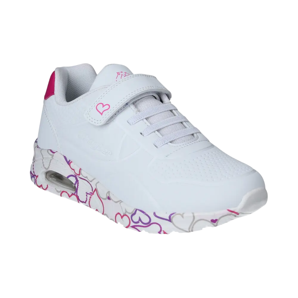 Zapatilla Casual Jhayber Blanco y Rosa Corazones