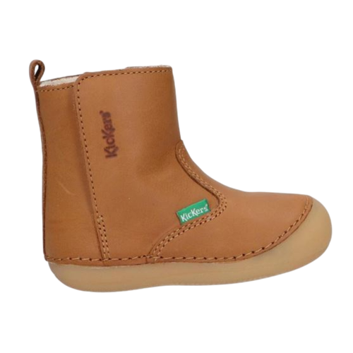 Bota Kickers Camel Forro Borreguito