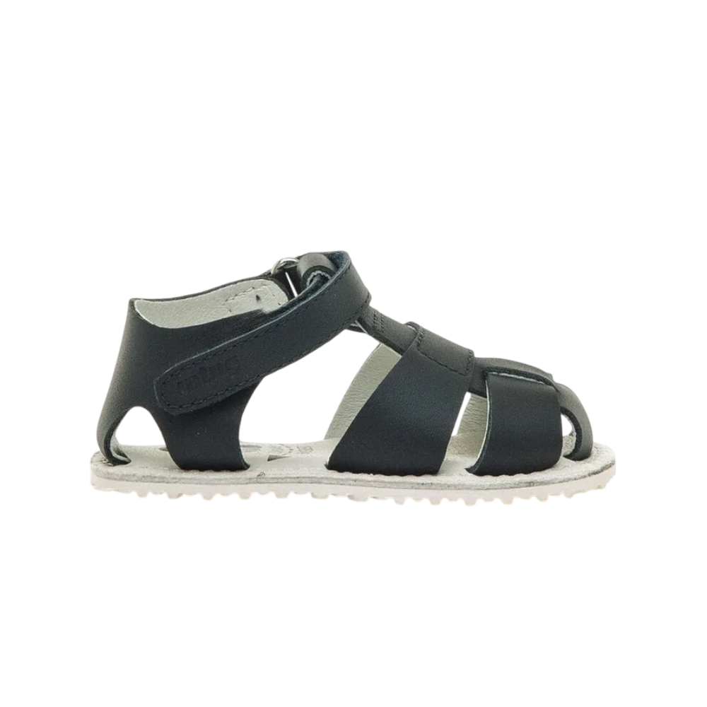 Sandalia Tiras Velcro Azul Marino