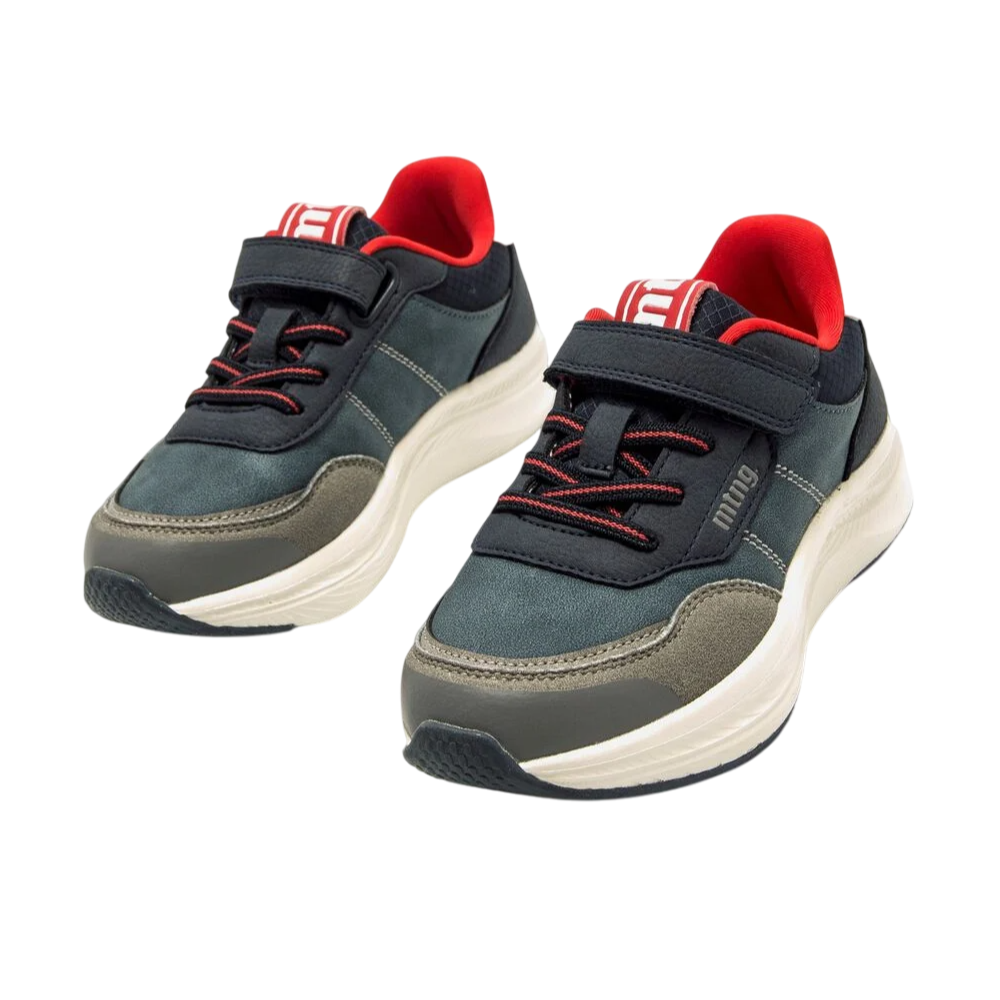 Zapatilla casual Talón Mustang Azul Marino Rojo