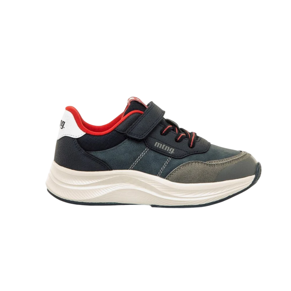 Zapatilla casual Talón Mustang Azul Marino Rojo