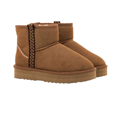 Bota Australiana Mustang Marrón Forro de Pelo