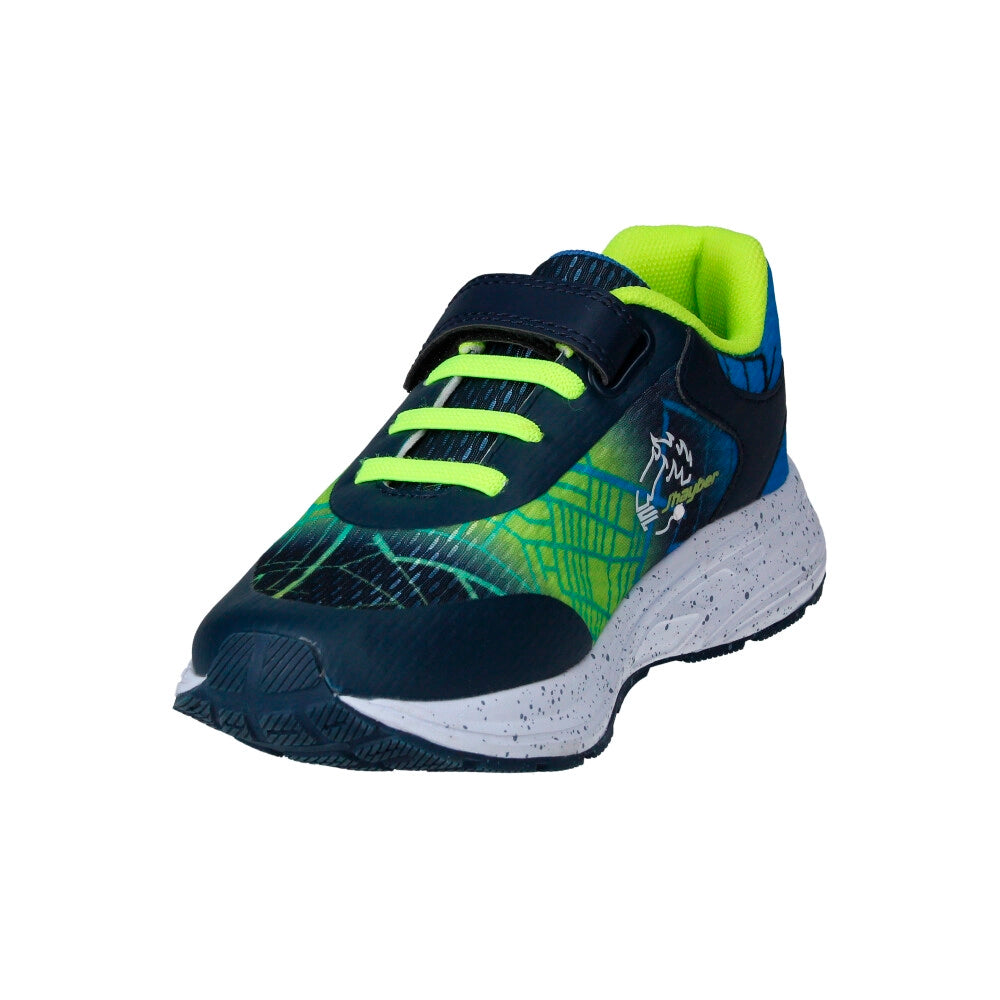 Zapatilla deportiva Velcro Cordón Azul Fluorescente
