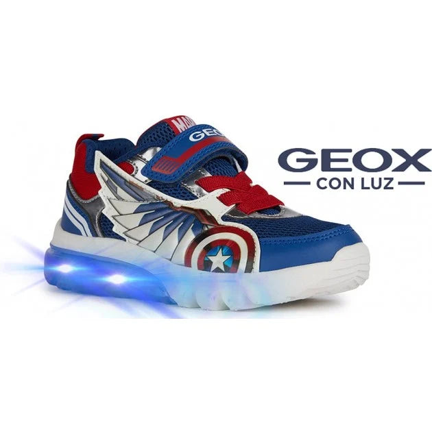 Zapatilla con luces Capitán América Azul Roja