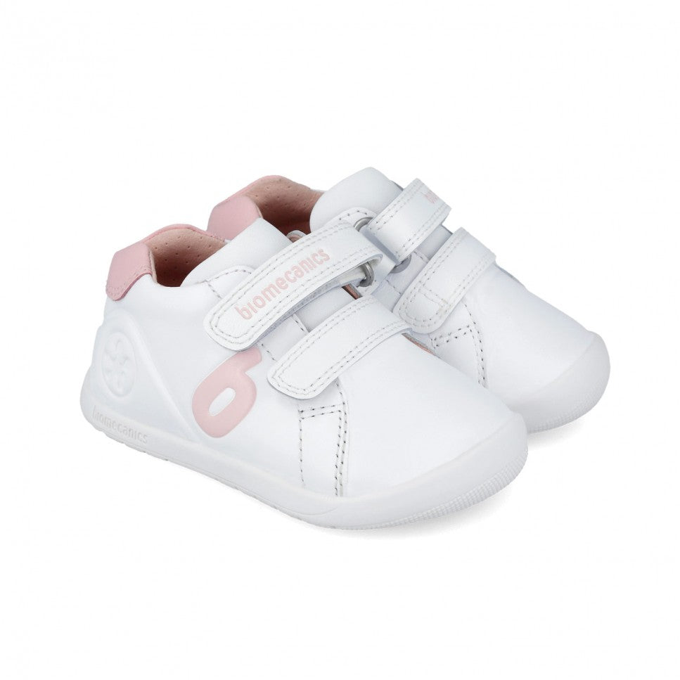 Zapatilla deportiva Biomecanics Banco Rosa Blanca