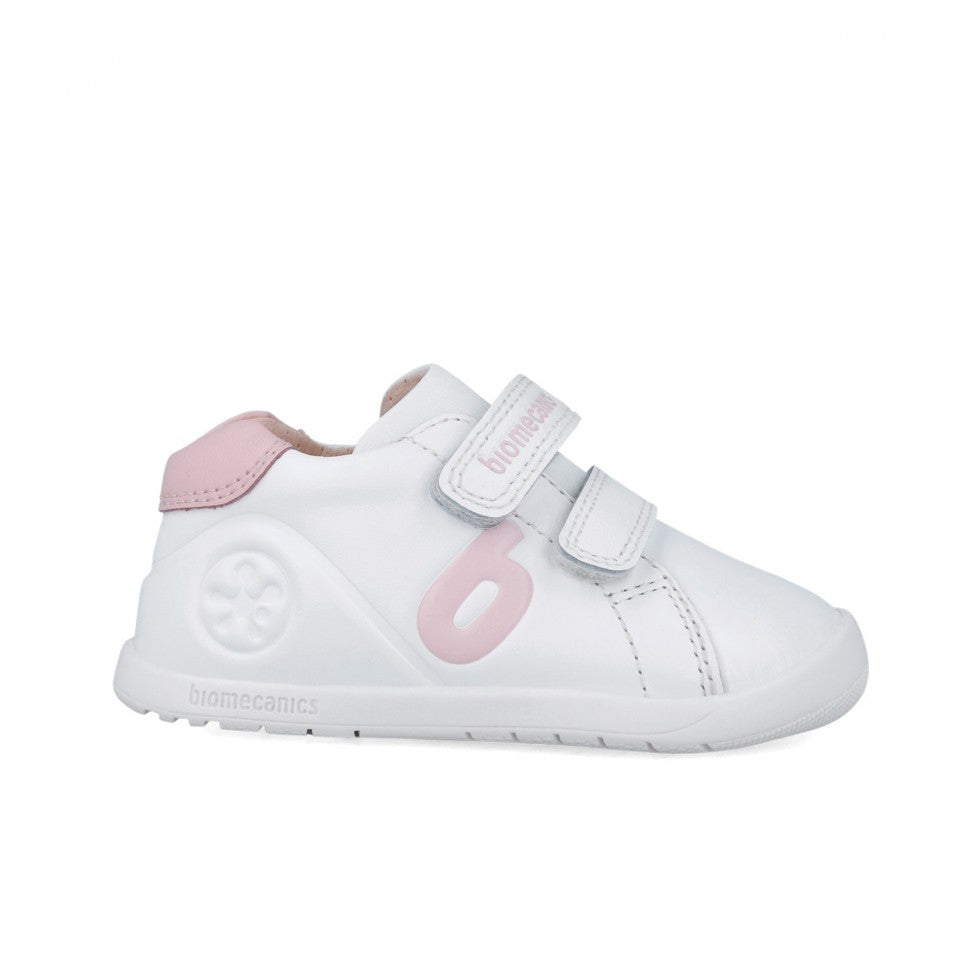 Zapatilla deportiva Biomecanics Banco Rosa Blanca